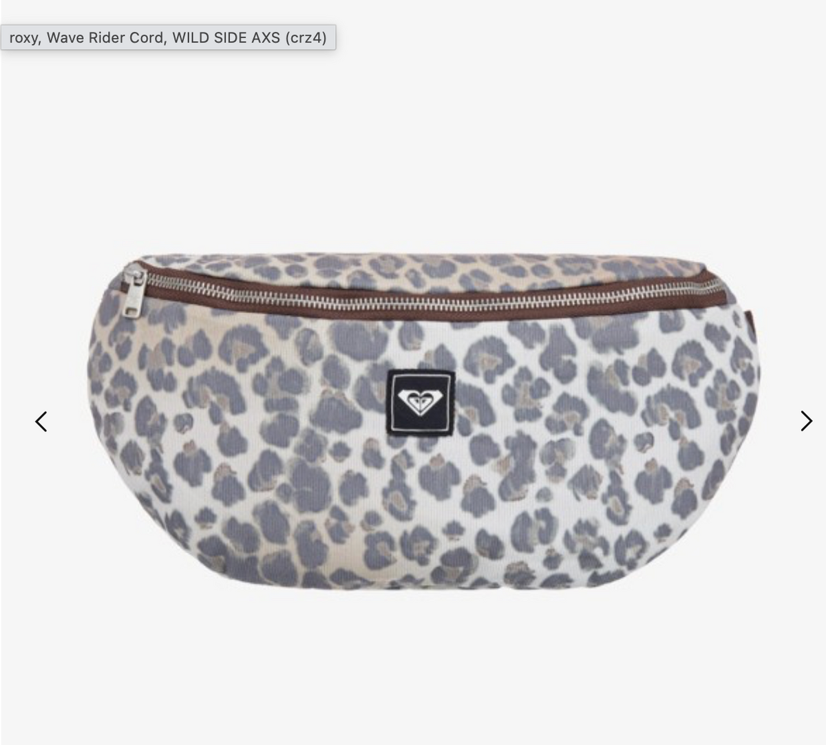 ROXY Wave Rider Cord Women Brown Corduroy Bumbag