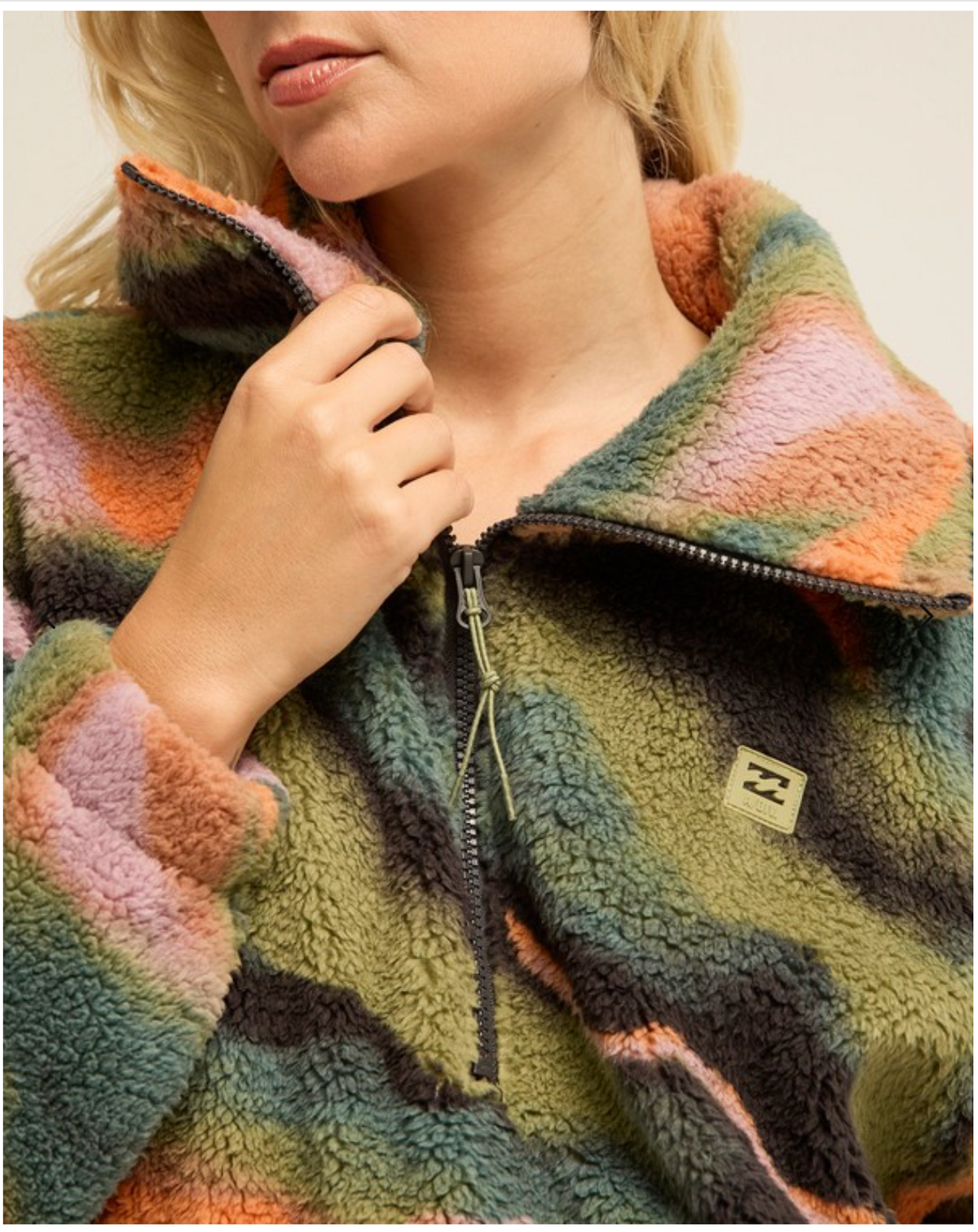 Billabong Barra Women Black Half Zip Fleece