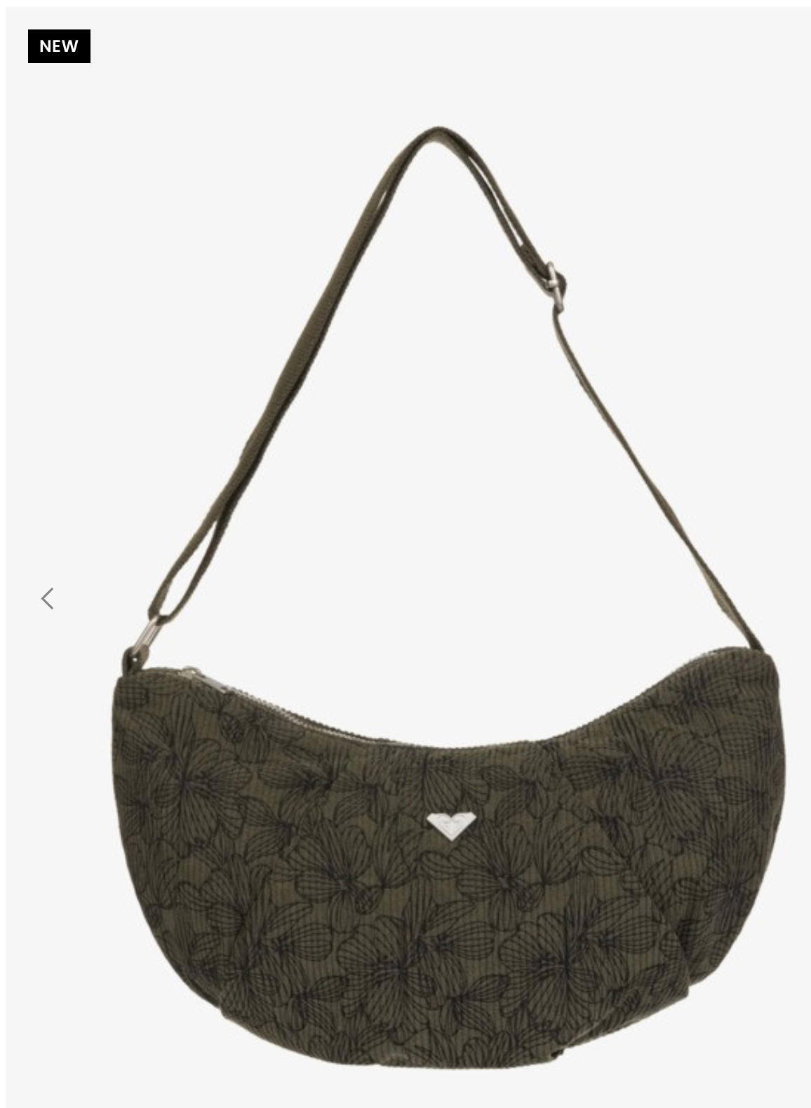 ROXY Neon Moon Printed Women Green Corduroy Crossbody Bag