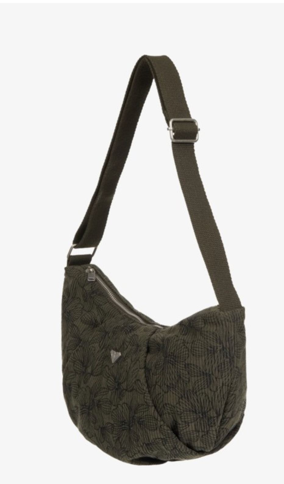 ROXY Neon Moon Printed Women Green Corduroy Crossbody Bag