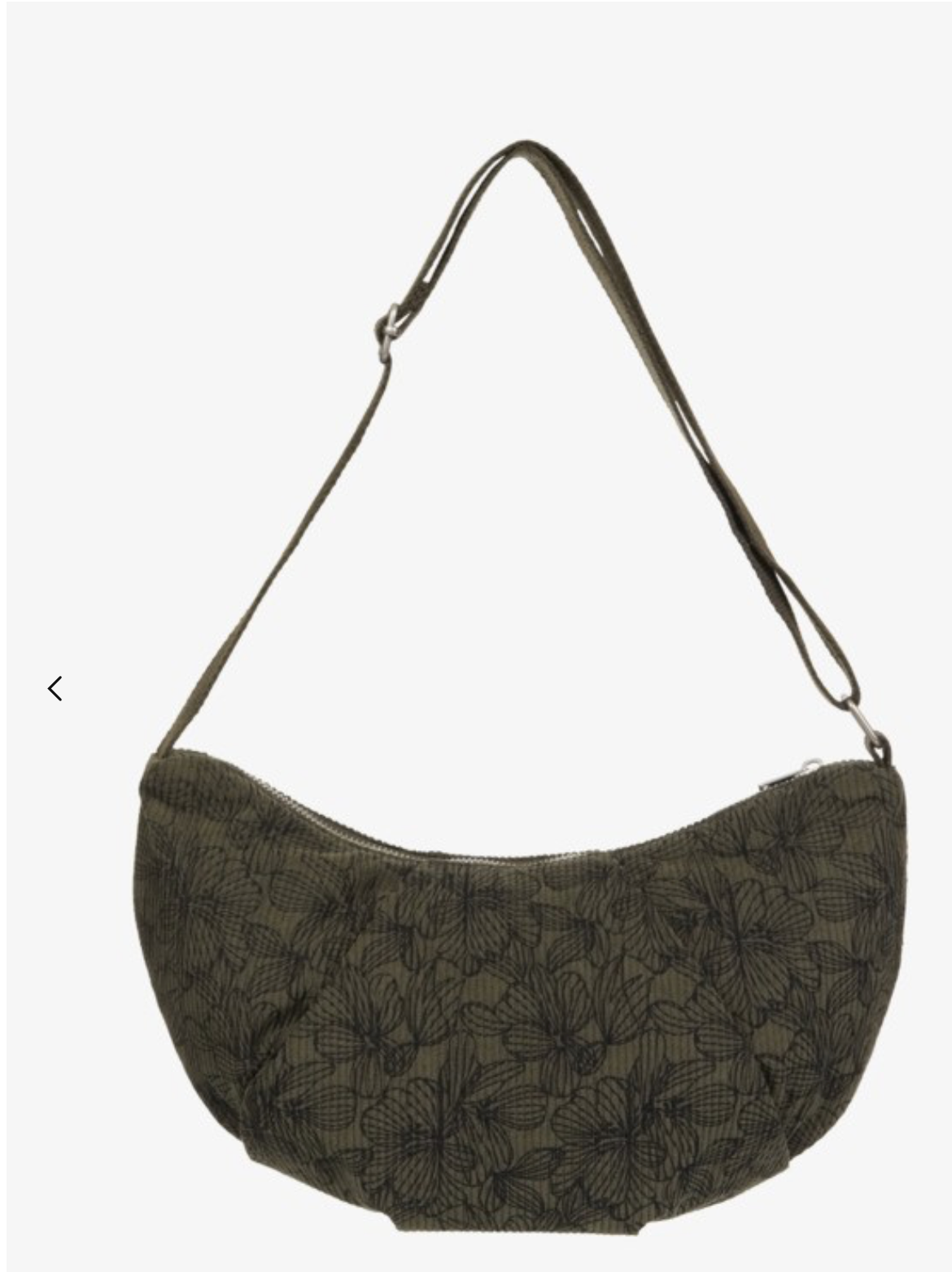 ROXY Neon Moon Printed Women Green Corduroy Crossbody Bag