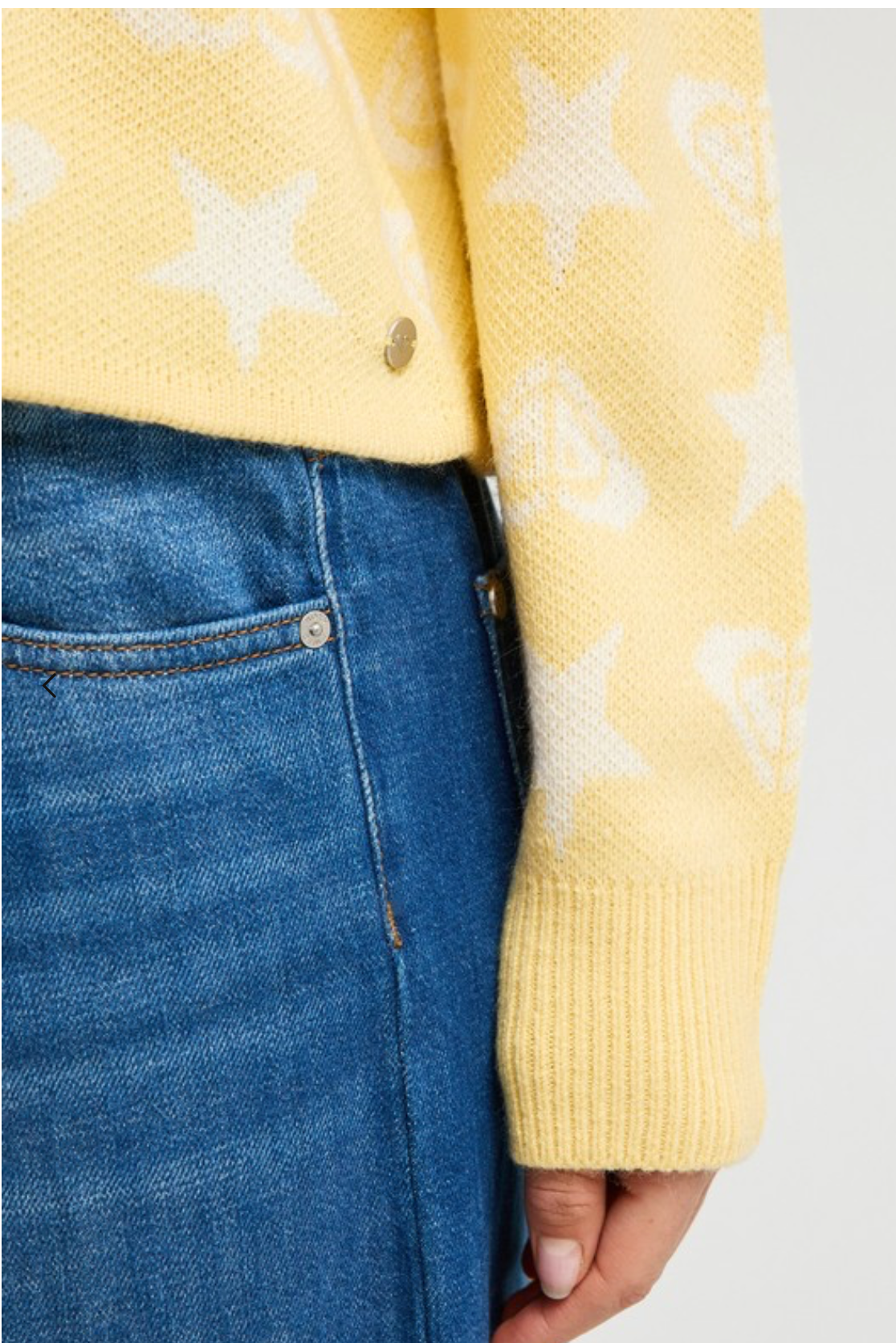 ROXY Messy Star Women Yellow Jumper