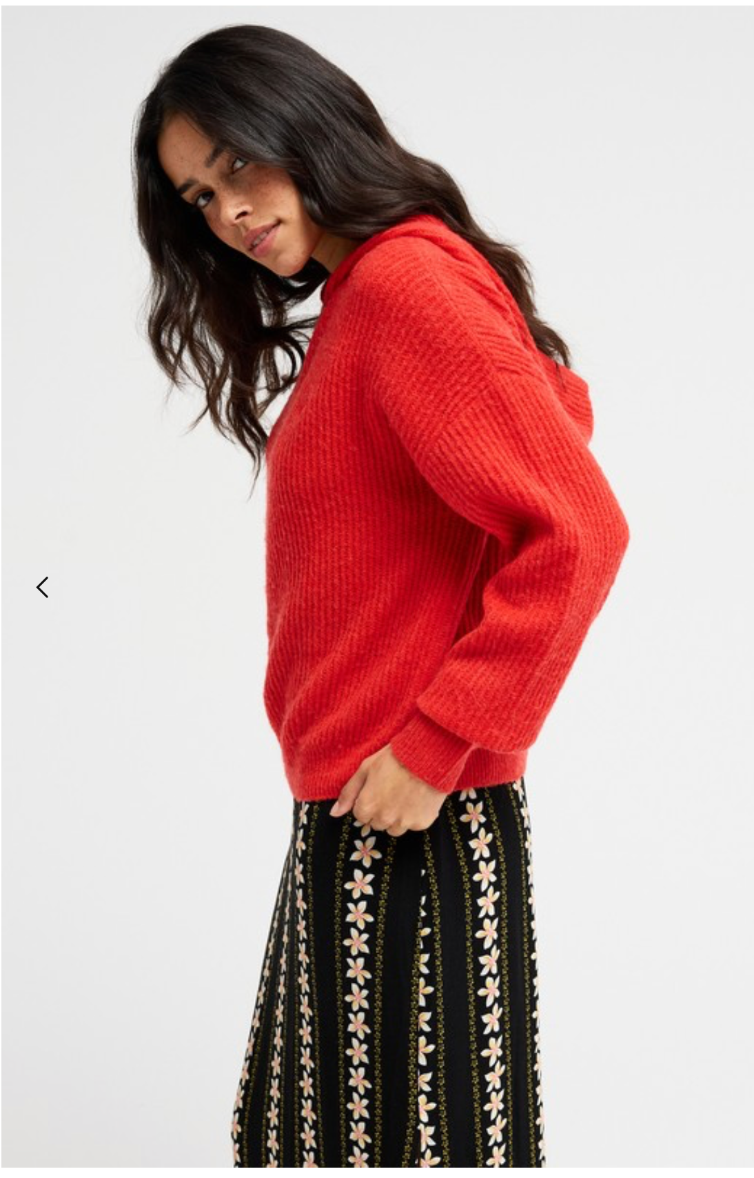 ROXY Go To The Top Women Red Hooded Cardigan