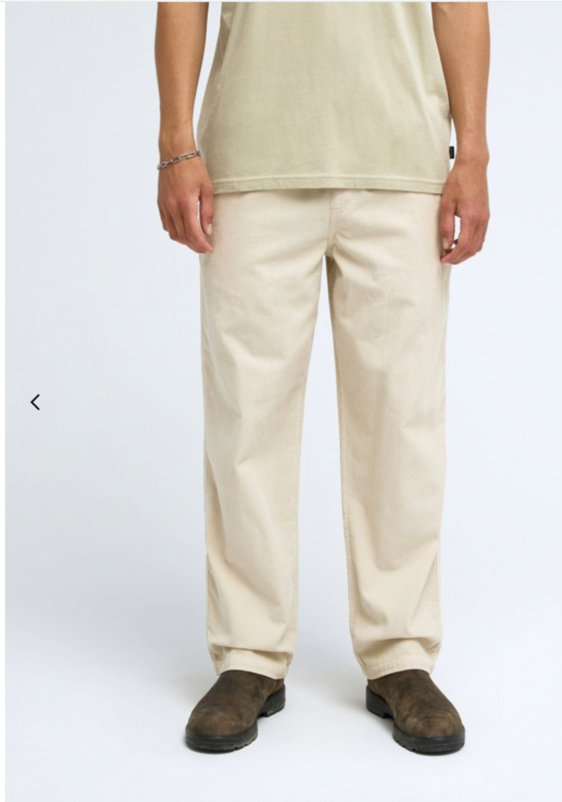 Billabong Larry Cord Men Beige Elasticated Waist Corduroy Trousers