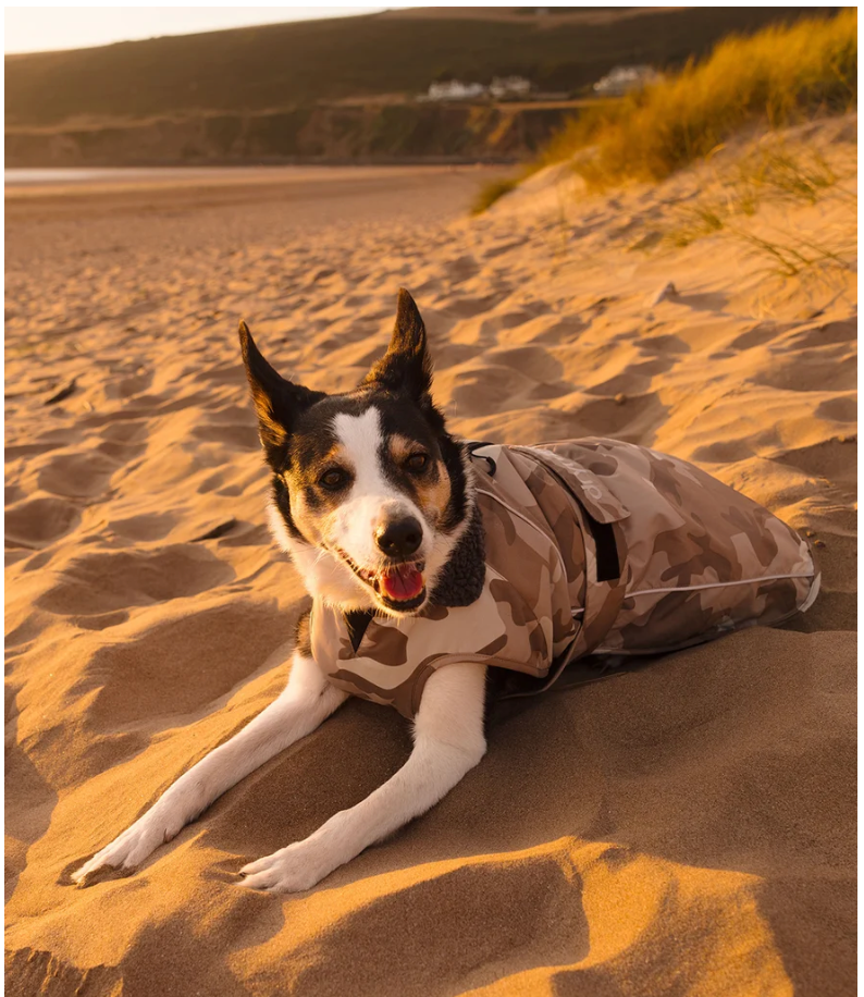 DRYROBE Sand Camo Dog Coat