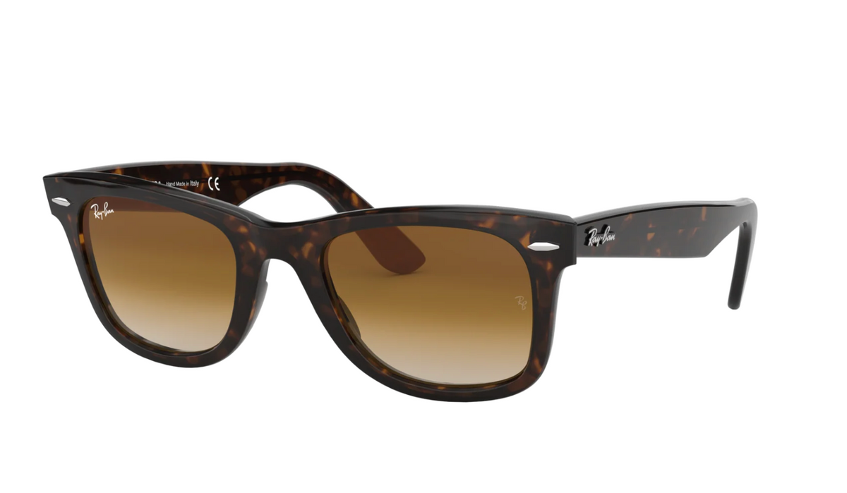 RAY BAN Wayfarer  , with clear gradient brown lenses and tortoise frame ==SALE ==