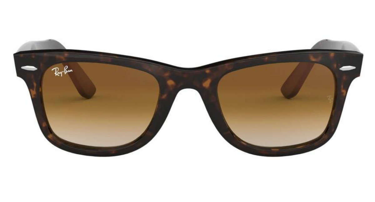 RAY BAN Wayfarer  , with clear gradient brown lenses and tortoise frame ==SALE ==