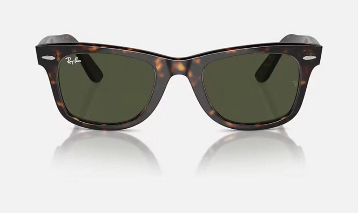 Ray-Ban Sunglasses Wayfarer 2140 902 Tortoise Green G-15 Large 54mm ...==SALE===
