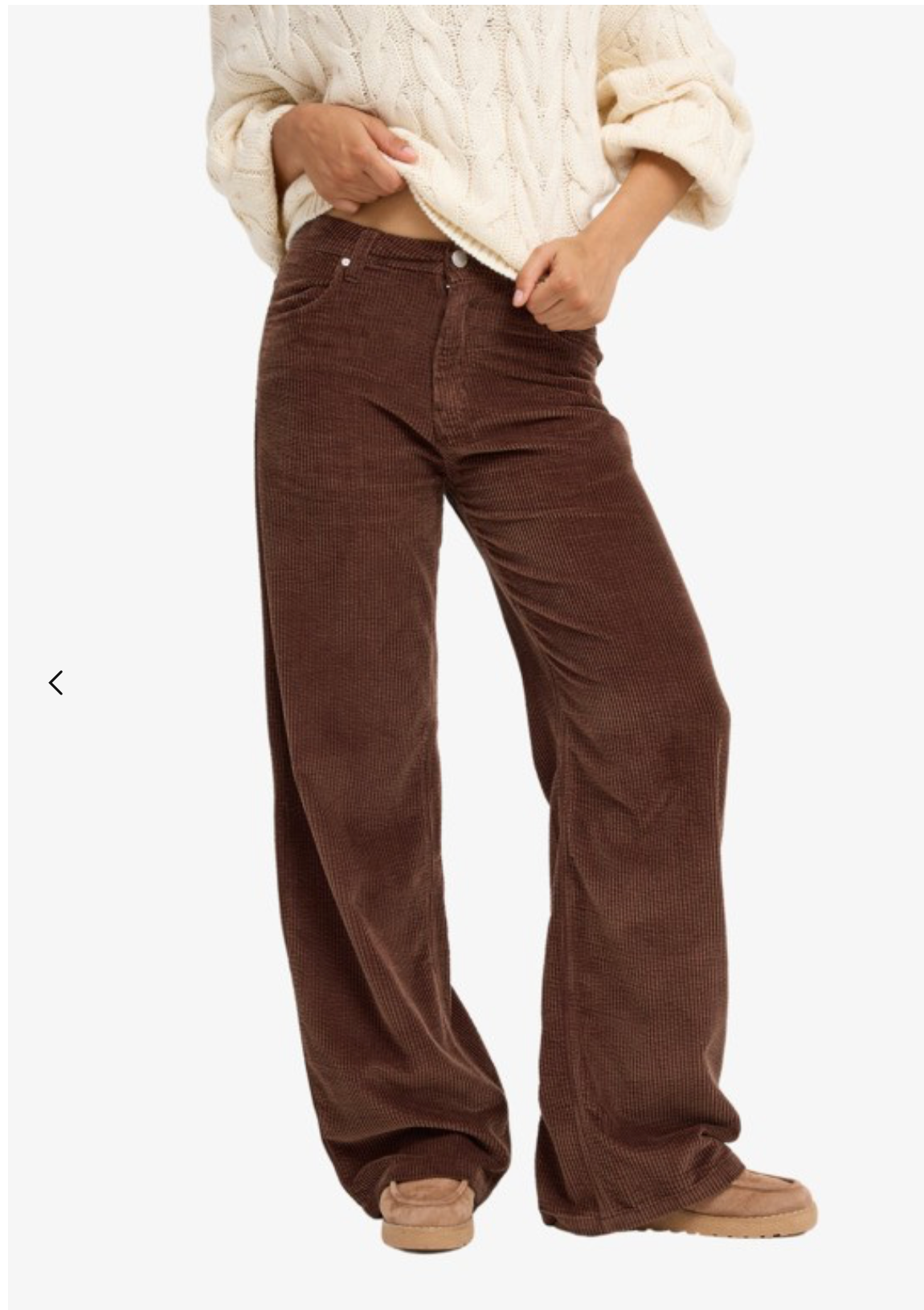 BILLABONG Surf Crush Women Brown Corduroy Trousers