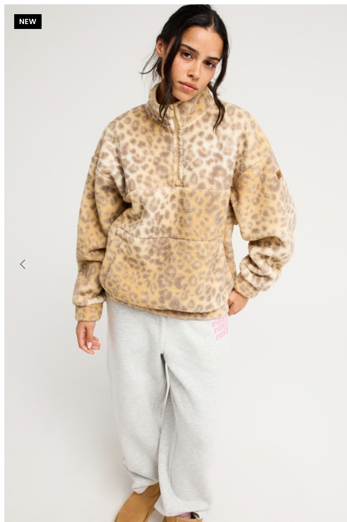 BILLABONG Jive Talking Bonded Women Beige Half-Zip Polar Fleece