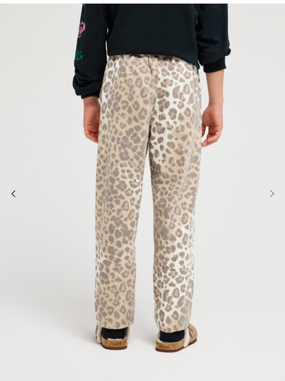 ROXY Thousand Stars Printed Girls Beige Corduroy Trousers