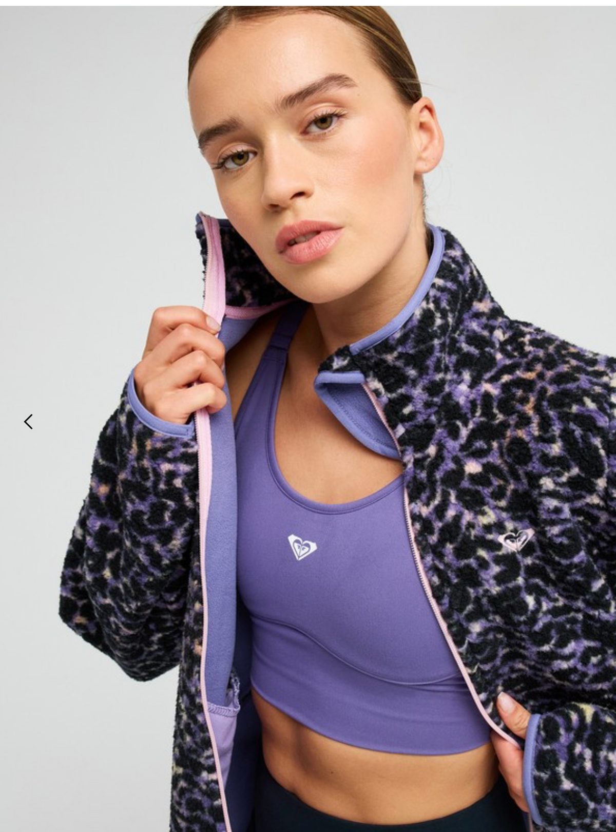 ROXY Waves Of Warmth Women Purple Sports Fleece