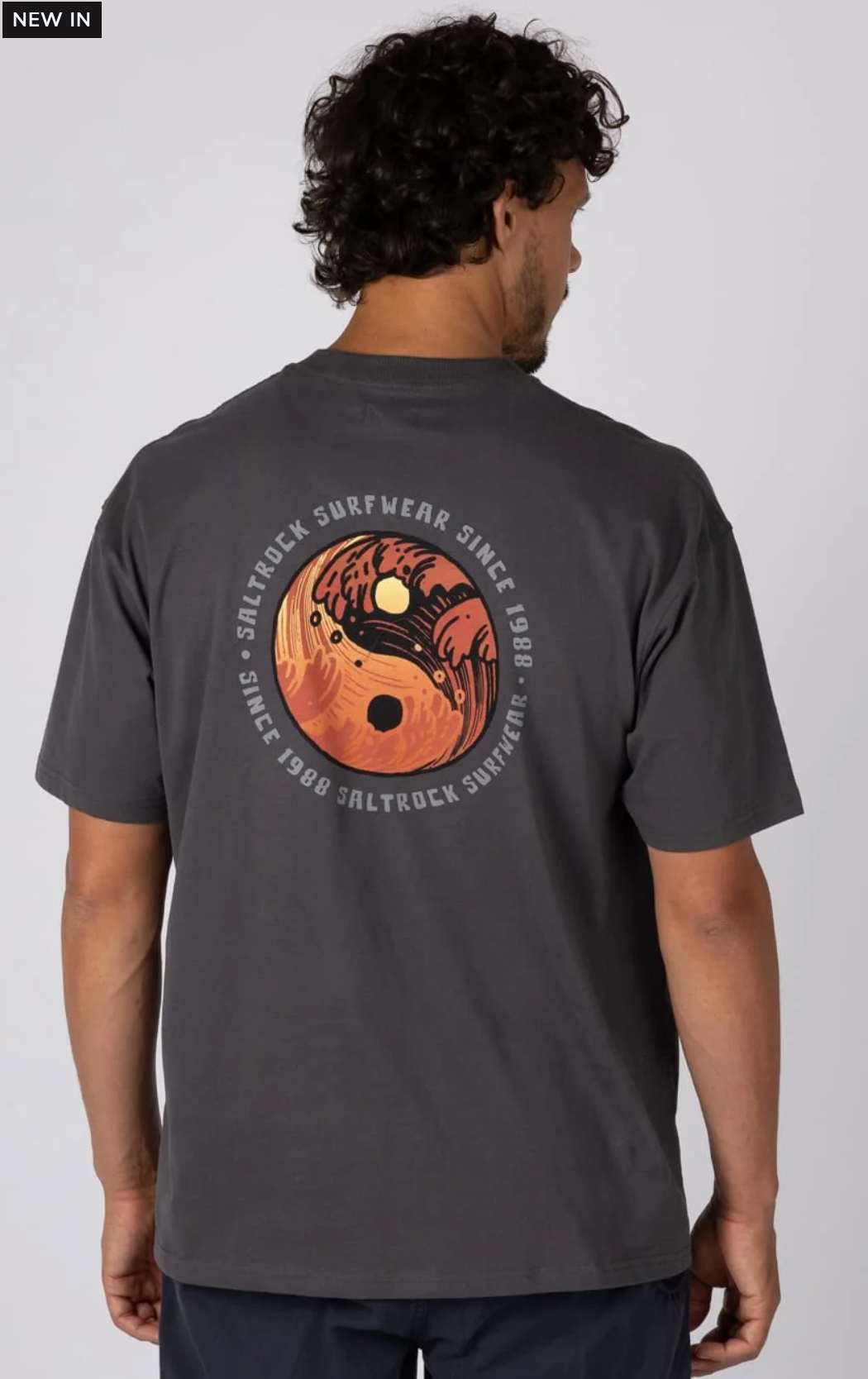 SALTROCK Yin Yang Wave Mens Oversized T-Shirt