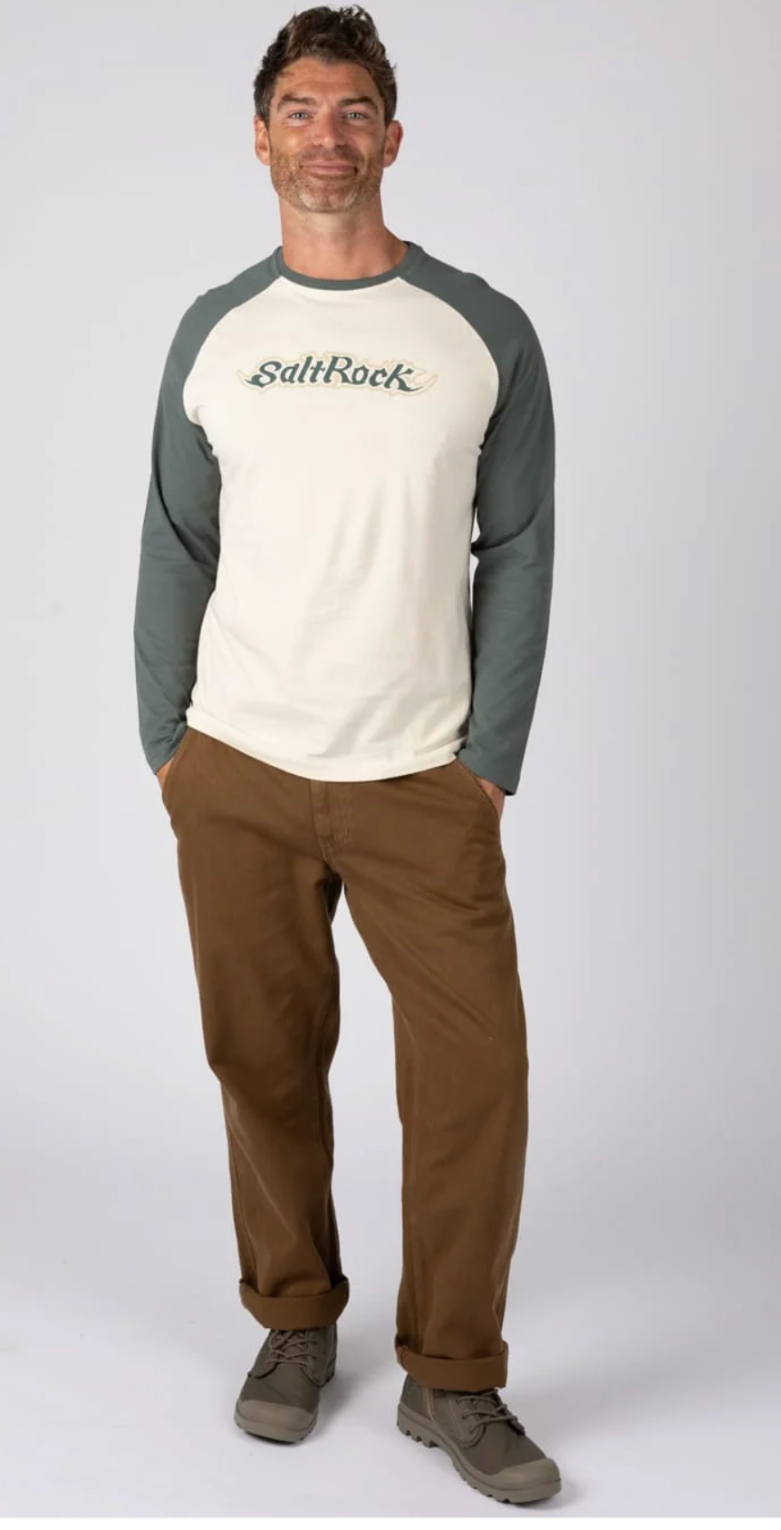 SALTROCK T-Heritage Logo Mens Long Sleeve Raglan T-Shirt