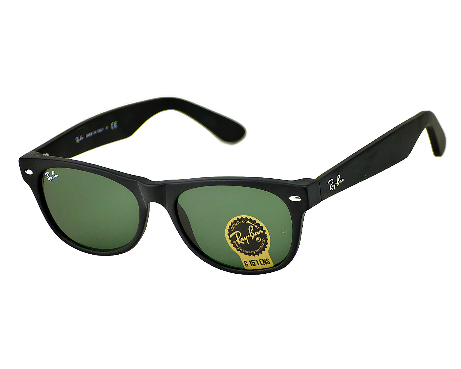 Ray Ban RB2132 New Wayfarer Matte Classic Green Classic G-15 Sunglasses