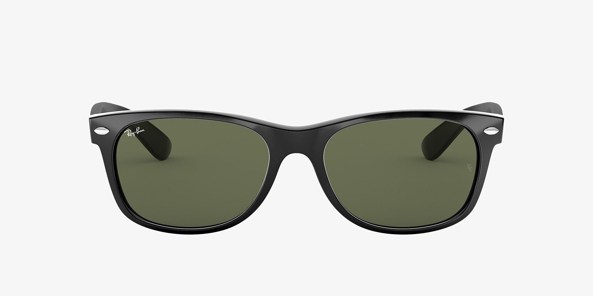 Ray Ban RB2132 New Wayfarer Gloss Classic Green Classic G-15 Sunglasses