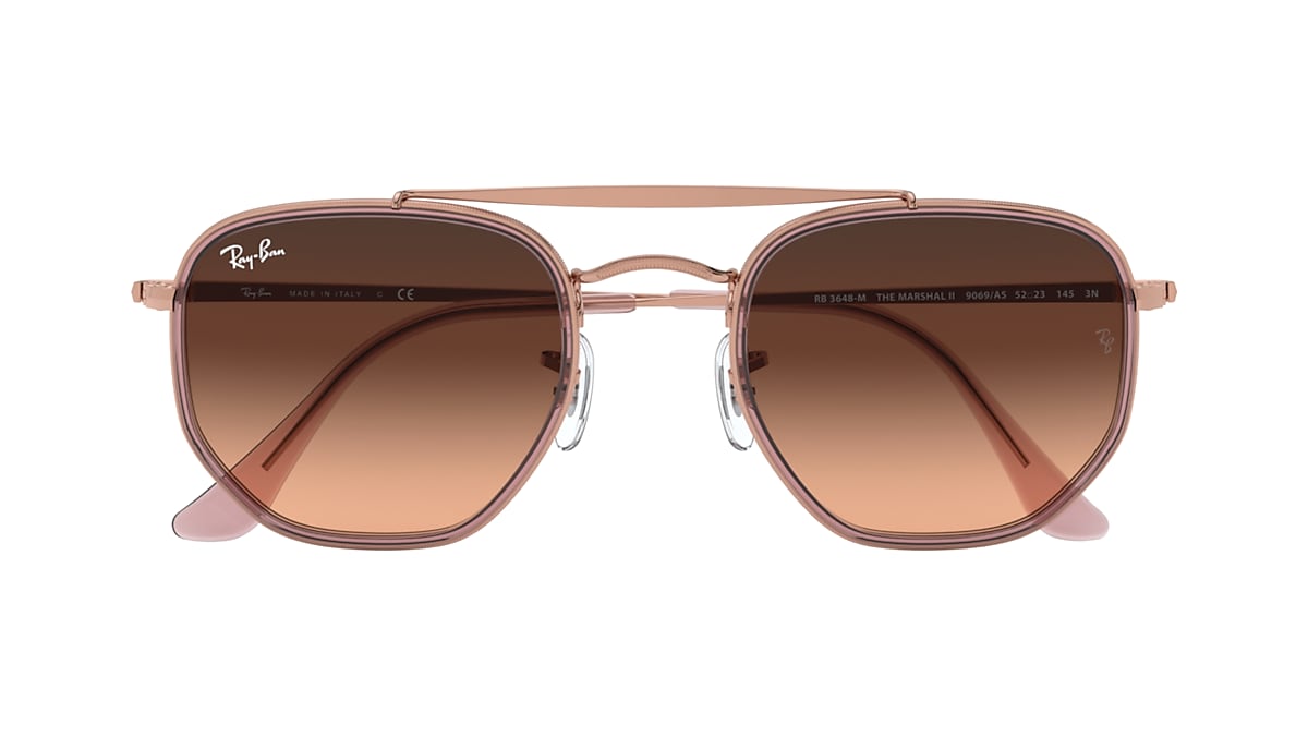 Ray Ban The Marshal II RB3648M Copper Pink Gradient Brown Sunglasses