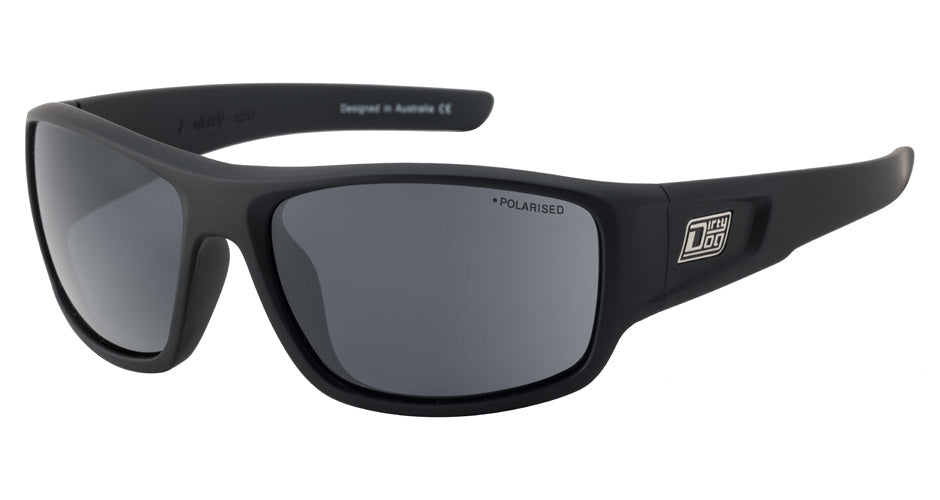 Dirty Dog Muffler Satin Black Grey Sunglasses - 53639