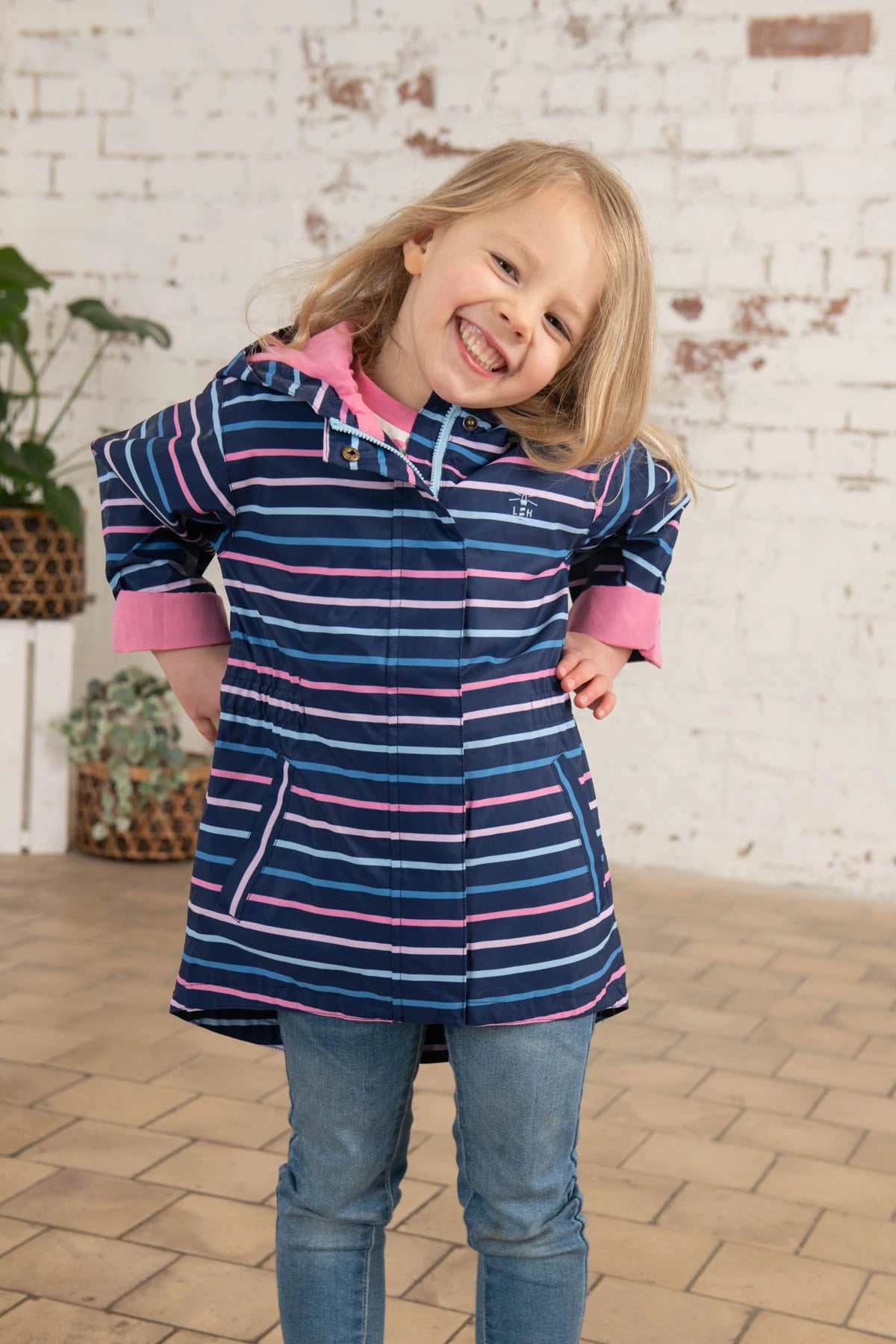 Light House Charlotte Parka - Blue Pink Stripe