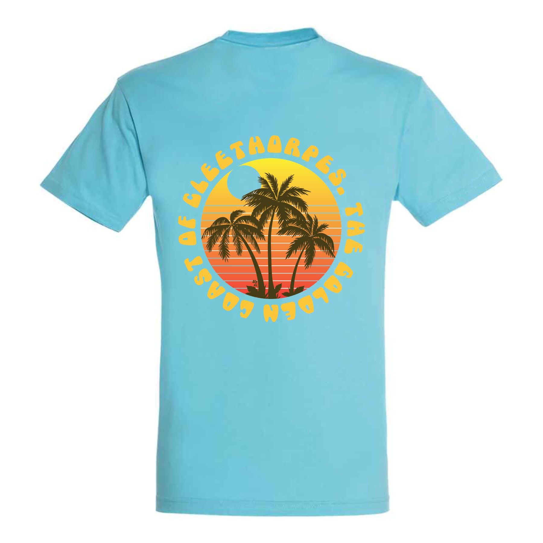 CLEETHORPES GOLDEN COAST T-SHIRT - AQUA