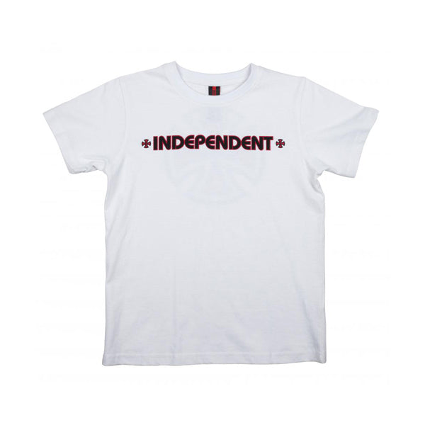 Independent Bar Cross Youth T-Shirt White