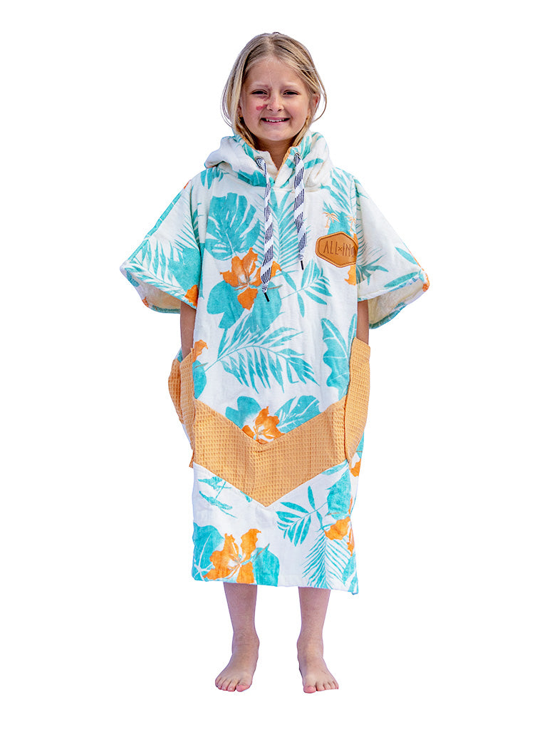 All-In Junior V Poncho Exotic Flowers Surf Poncho