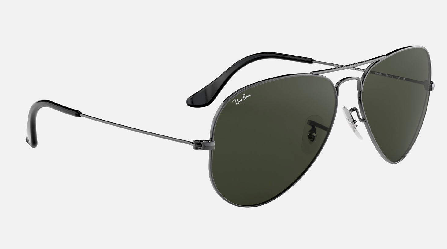Ray Ban Aviator Classic RB3025 Gunmetal Green G-15 Polarised Sunglasses