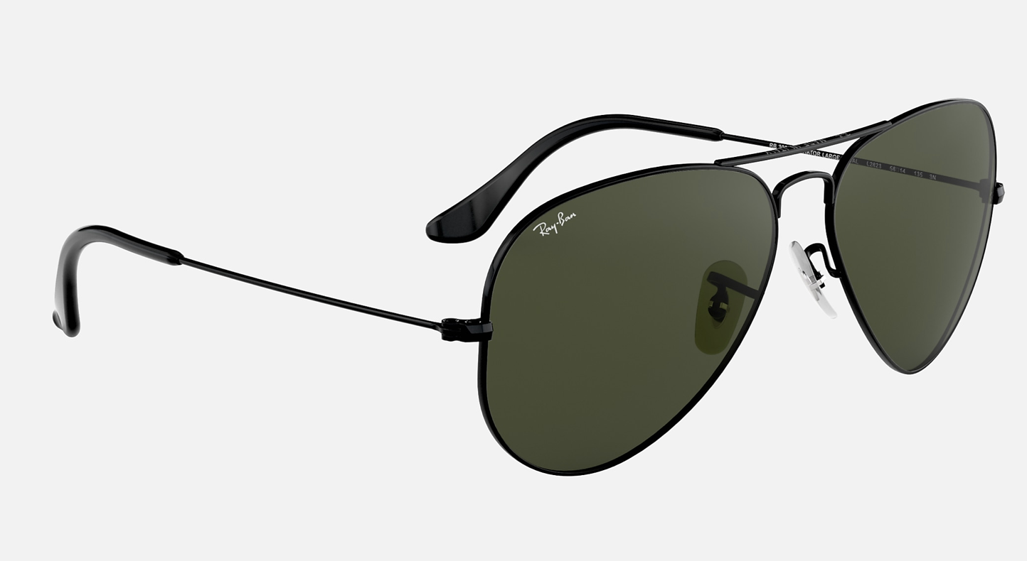 Ray Ban Aviator Classic RB3025 Black Green G-15 Sunglasses