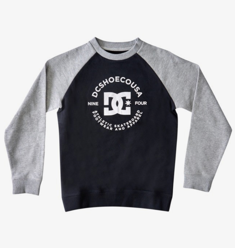 DC Boys Star Pilot Sweatshirt - Black/Grey Heather