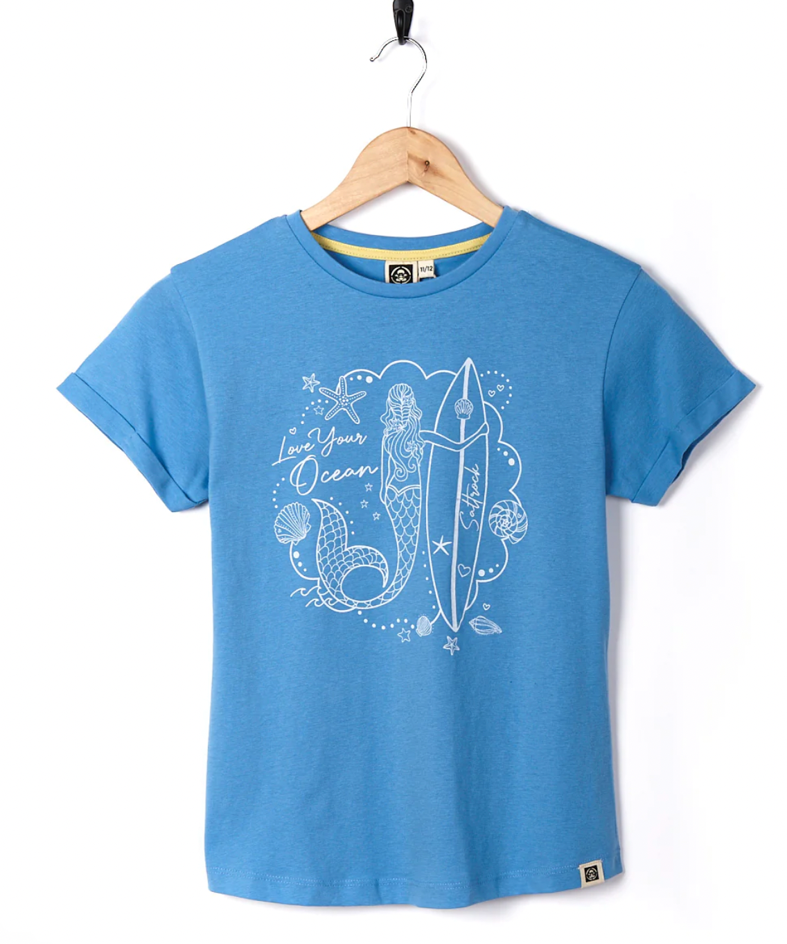 SALTROCK Mermaid Surf - Kids Short Sleeve T-Shirt - Light Blue