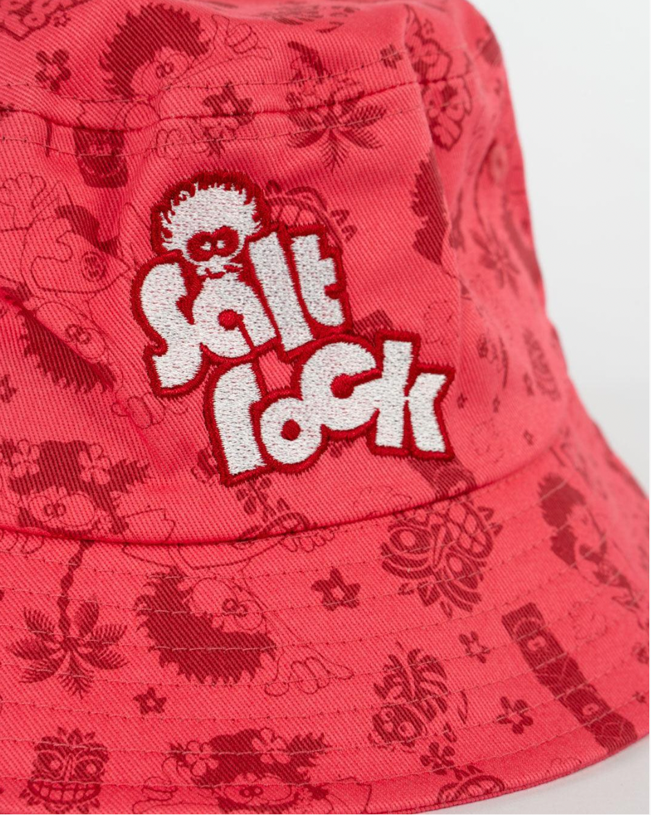 SALTROCK Tiki Tok - Kids Bucket Hat - Red/BLUE
