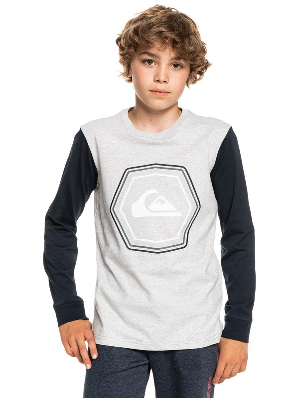 Quiksilver Boys New Noise Long Sleeve T-Shirt - Athletic Heather