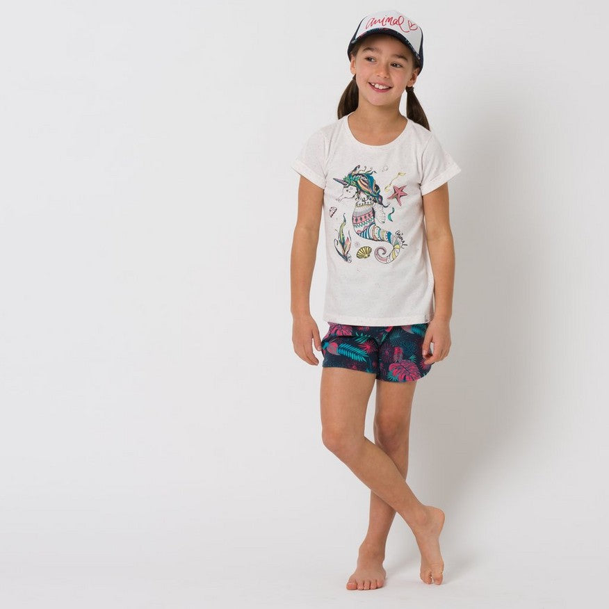 Animal Girls' Summer Leaf Shorts