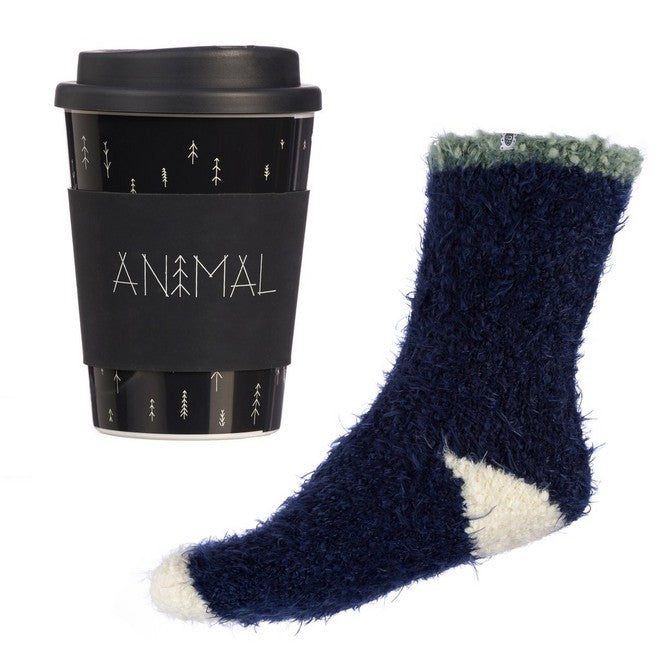 Animal Women's Travellers Travel Mug & Sock Set
