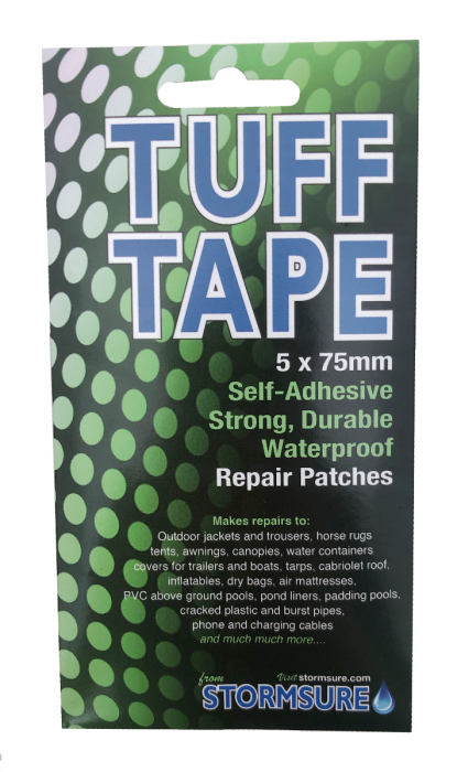 TUFF Tape Self Adhesive Waterproof Repair Patches 5-Pack 75mm